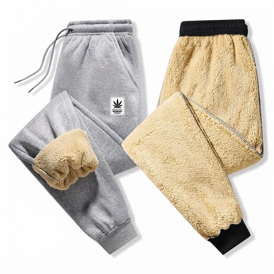 Ubaldo Sherpa Lined Fleece Jogger Sweatpants for Men