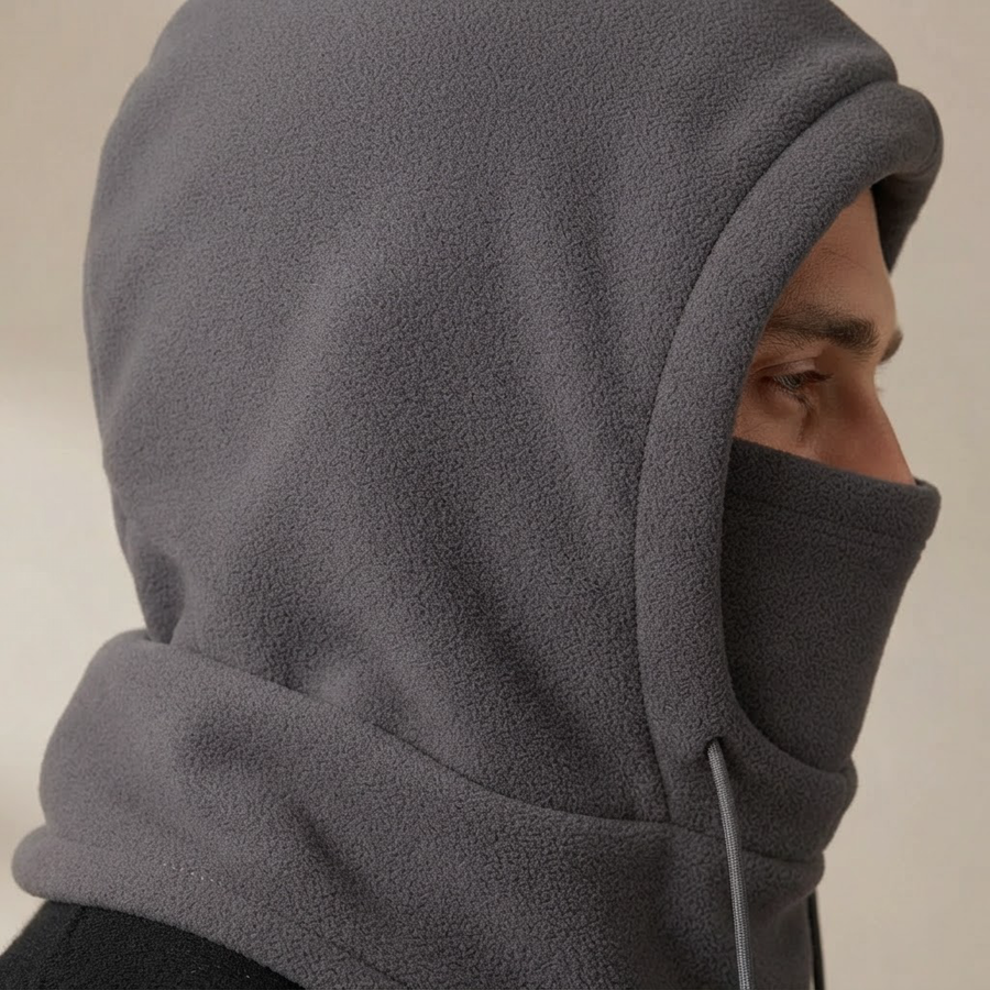 Olindo Fleece Balaclava Hood with Drawstring for Women and Men