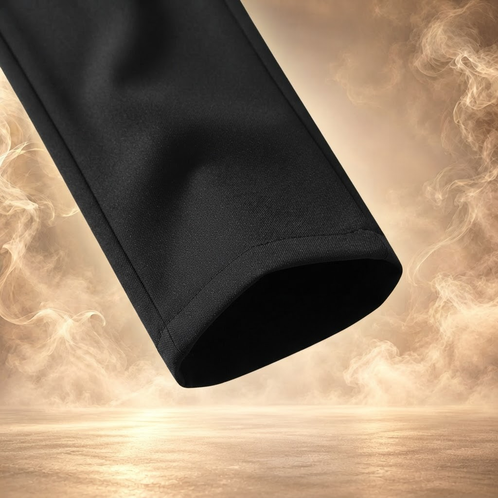 Pasquale Slim Fit Straight Leg Dress Pants for Men - close-up, hem