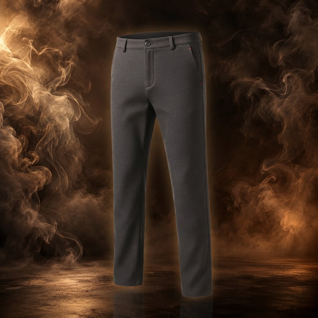 Pasquale Slim Fit Straight Leg Dress Pants for Men - Dark Gray