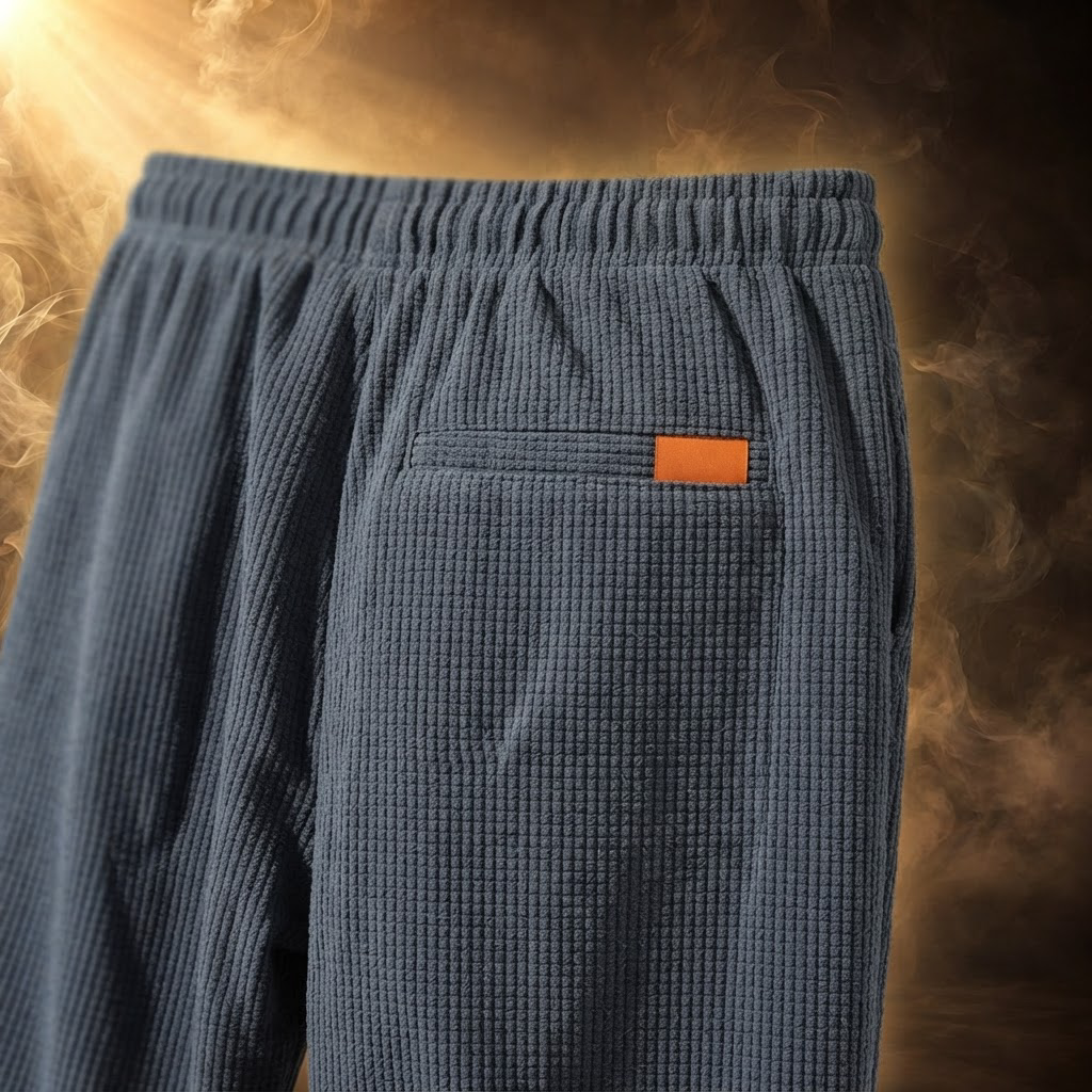 Salvatore Corduroy Jogger Sweatpants for Men - close-up, label