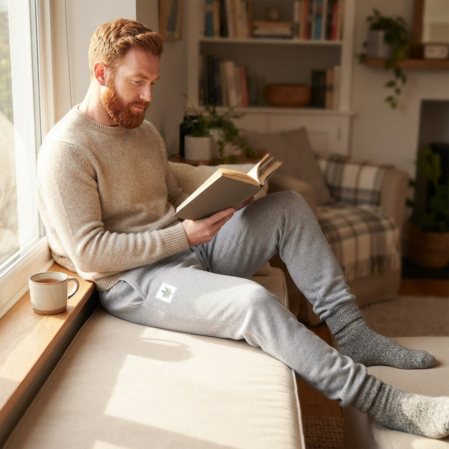 Ubaldo Sherpa Lined Fleece Jogger Sweatpants for Men