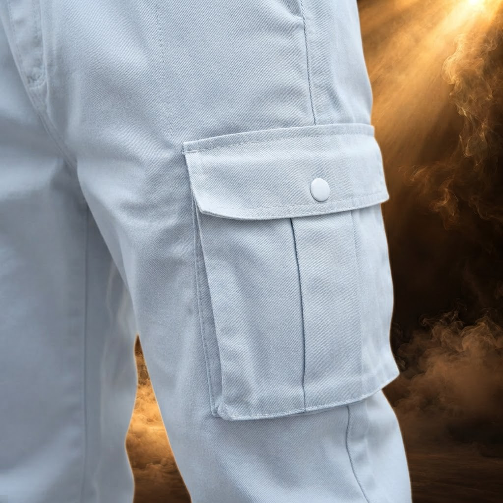 Tullio Cotton Cargo Jogger Sweatpants for Men - close-up, cargo