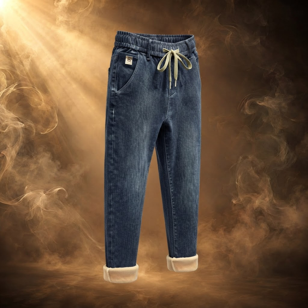Valentino Fleece Lined Straight Leg Jeans for Men - side view