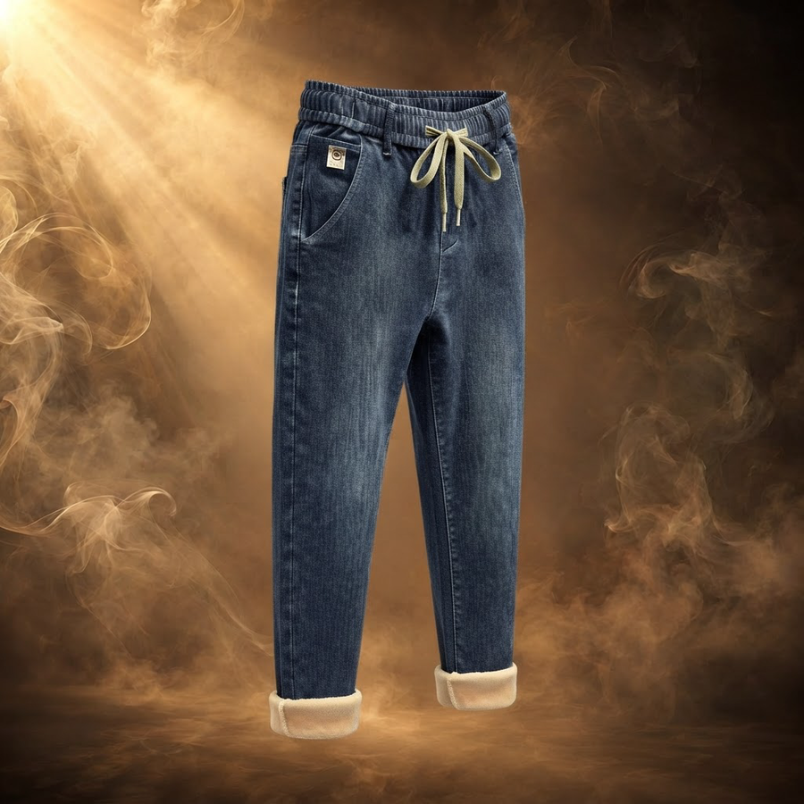 Valentino Fleece Lined Straight Leg Jeans for Men