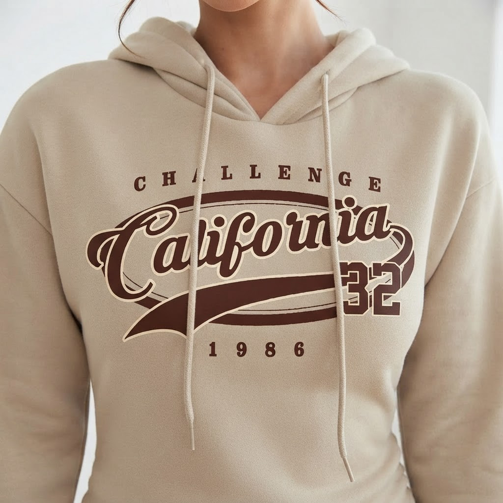 Vittoria Ruched Graphic Hoodie Dress for Women - close-up, graphic