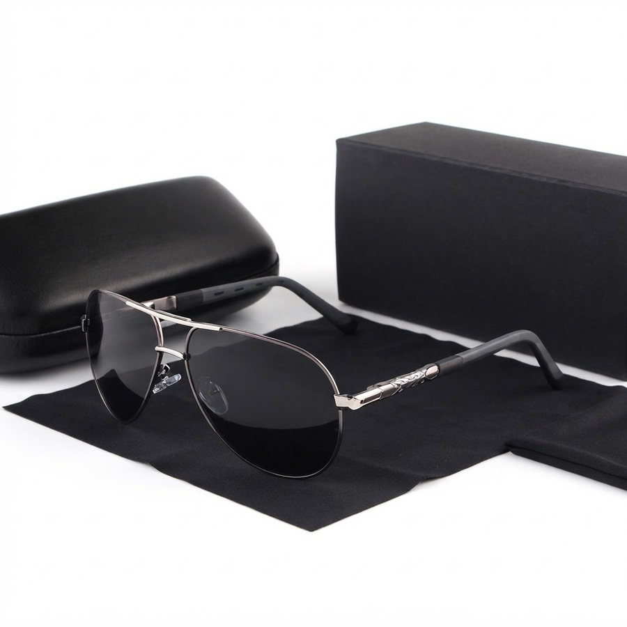 Nevio Polarized Aluminum Aviator Sunglasses for Men and Women