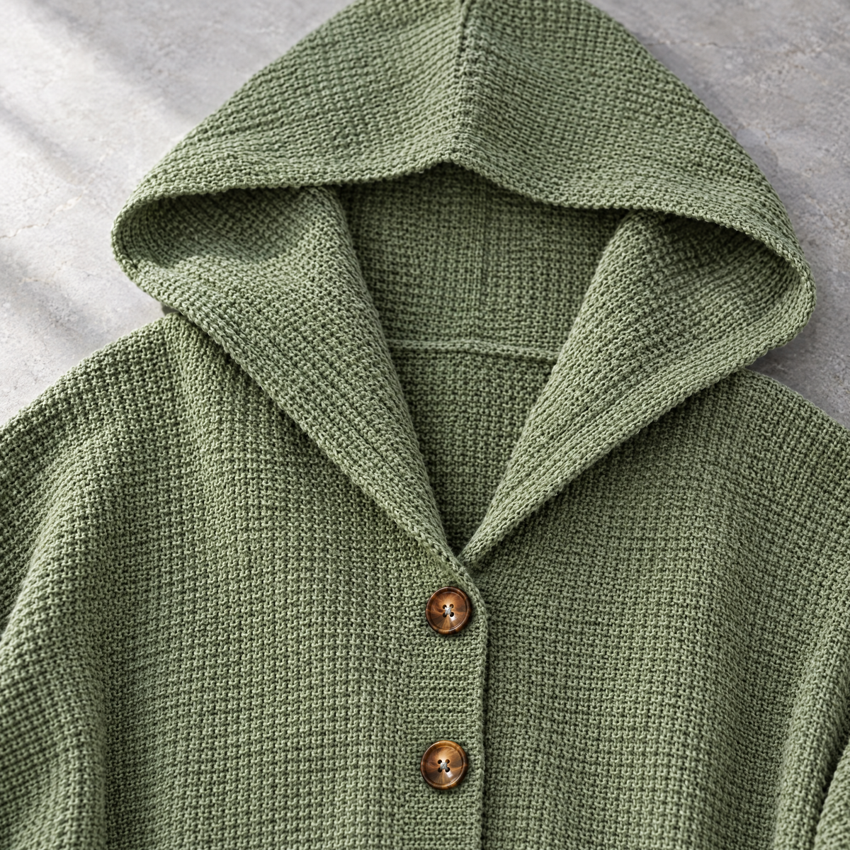 Isabella Oversized Hooded Long Knit Cardigan with Pockets for Women - Down or up.