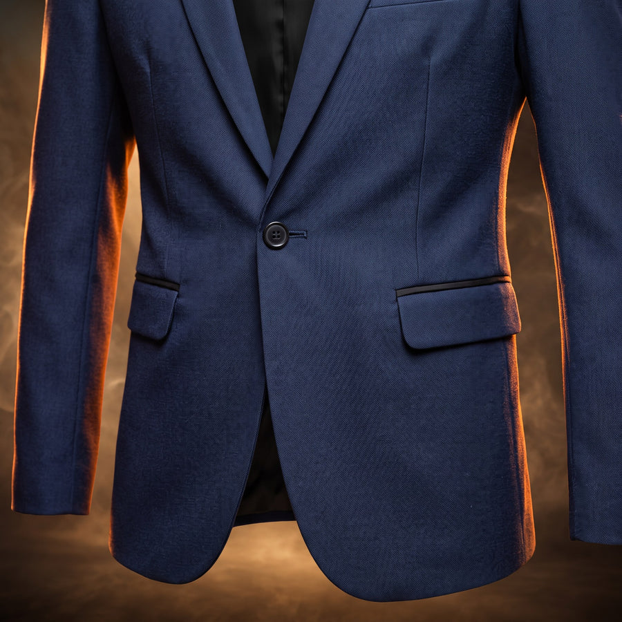 Laurent One Button Notch Lapel Blazer Jacket for Men
