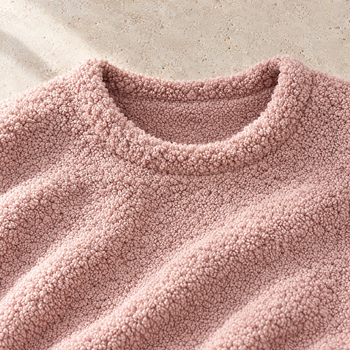 Livia Oversized Teddy Fleece Slogan Sweatshirt for Women - Plush all over.