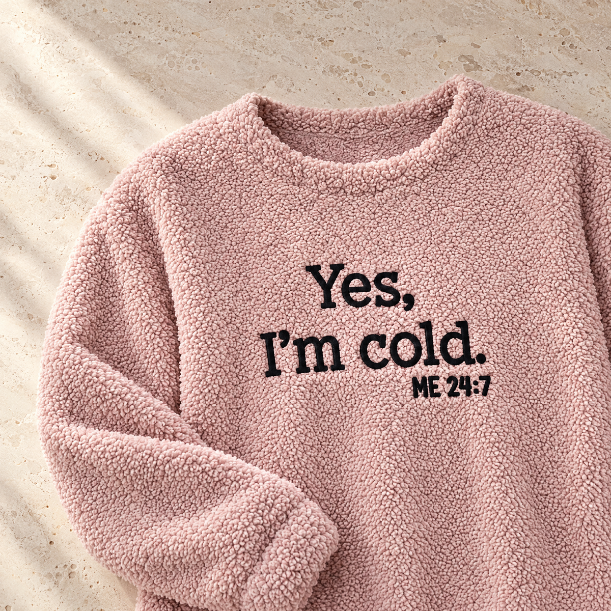 Livia Oversized Teddy Fleece Slogan Sweatshirt for Women - Said plainly.