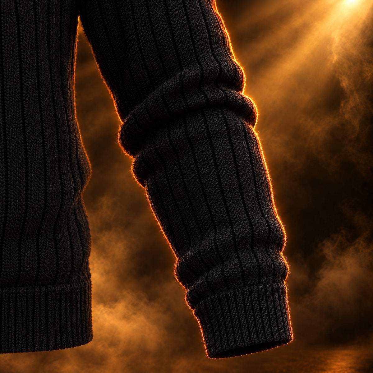 Ludovico turtleneck close-up of the ribbed cuff
