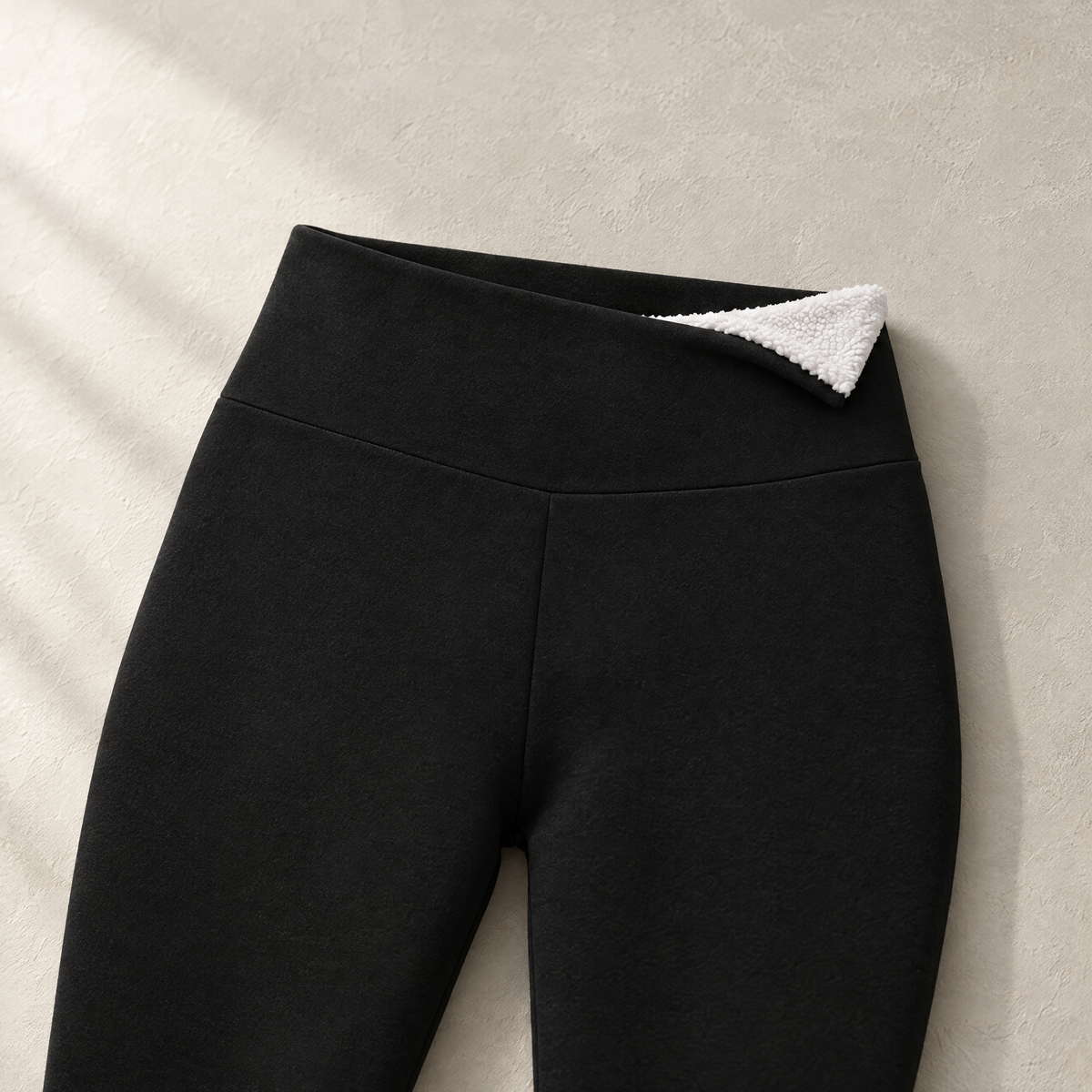 Mirabel Plus Size High Waisted Fleece Lined Leggings for Women - Wide and high.