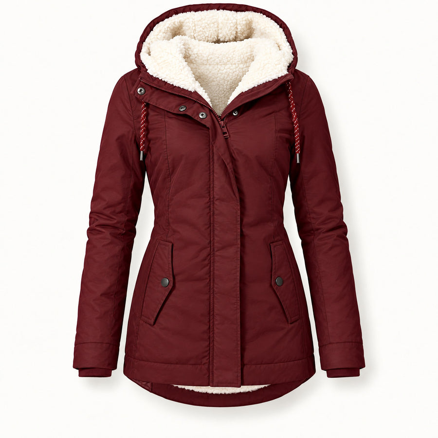 Ottavia Plush Lined Hooded Parka Jacket for Women