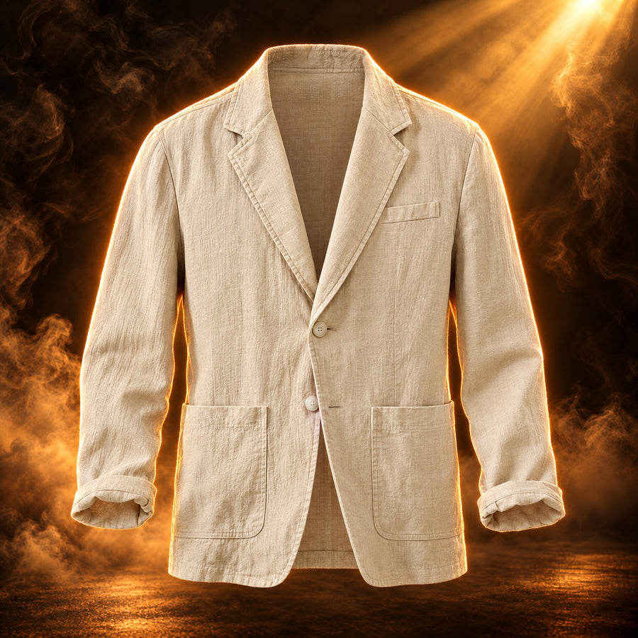 Tiziano Relaxed Fit Cotton Linen Blazer for Men